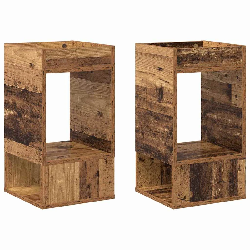 Mesa de apoio 2 unid. Madeira antiga 30 x 30 x 56 cm