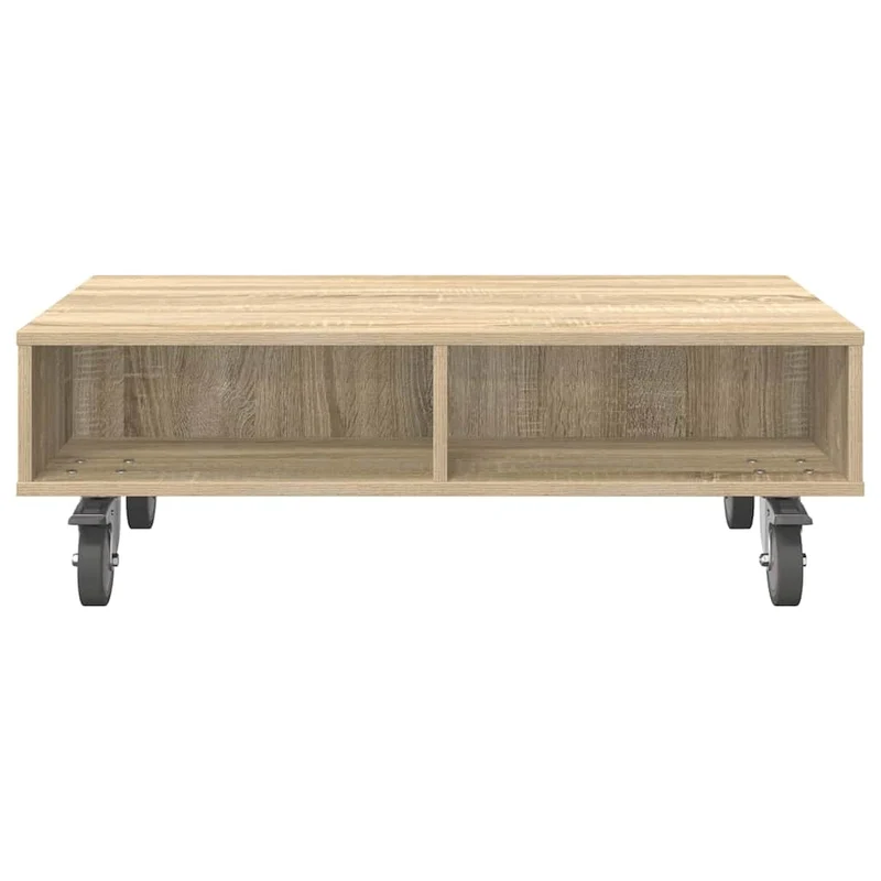 Mesa Lateral com Rodas Carvalho Sonoma 90 x 50 x 30 cm