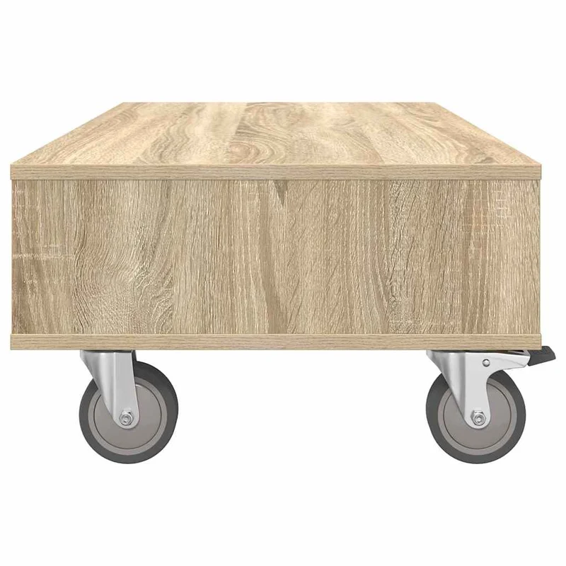 Mesa Lateral com Rodas Carvalho Sonoma 90 x 50 x 30 cm
