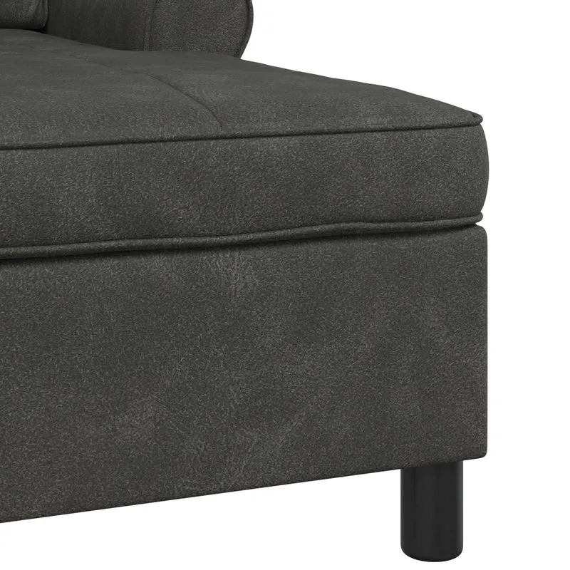 Chaise Lounge Preto Couro Sintético 91 x 157 x 91 cm