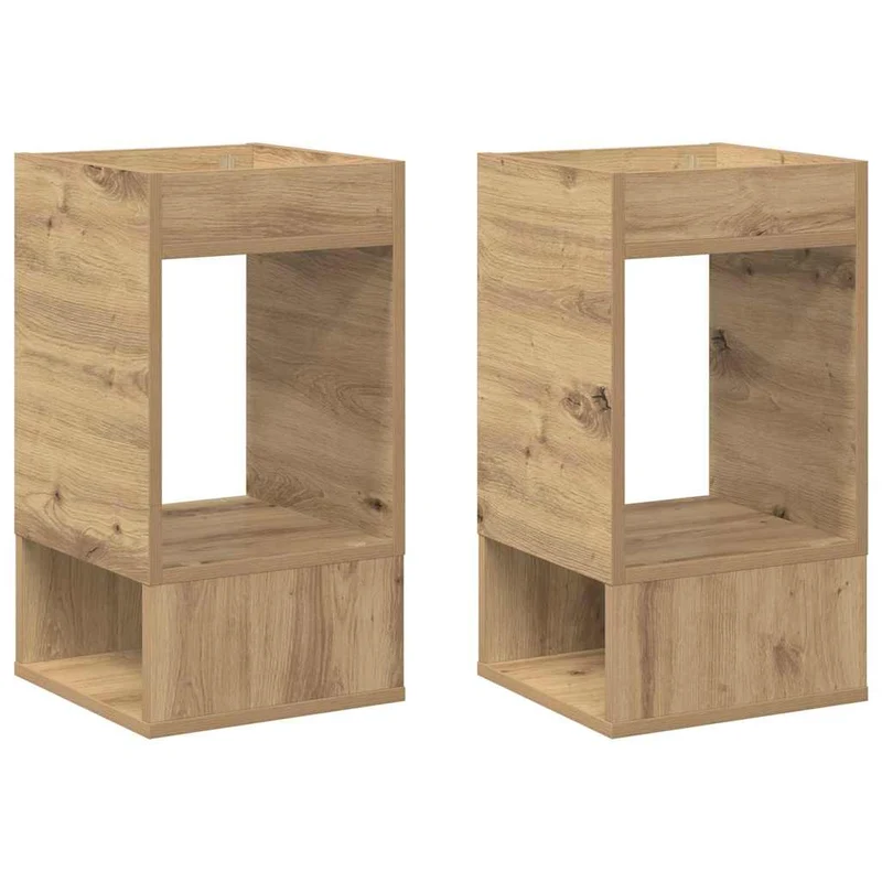 Mesa de apoio 2 unid. Carvalho Artesanal 30 x 30 x 56 cm