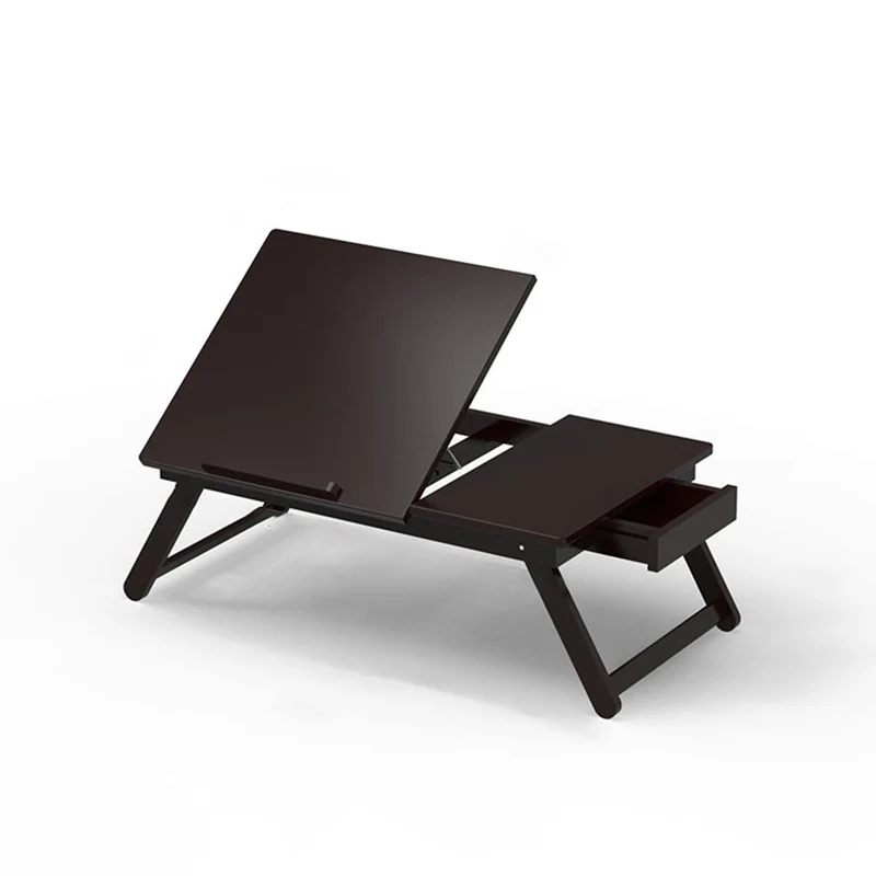 Adjustable Foldable Bamboo Bed Desks - Simplicity Ergonomic Laptop Table For Bedroom & Study