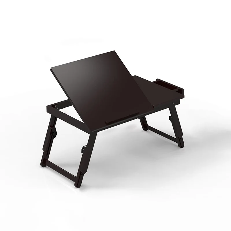 Adjustable Foldable Bamboo Bed Desks - Simplicity Ergonomic Laptop Table For Bedroom & Study