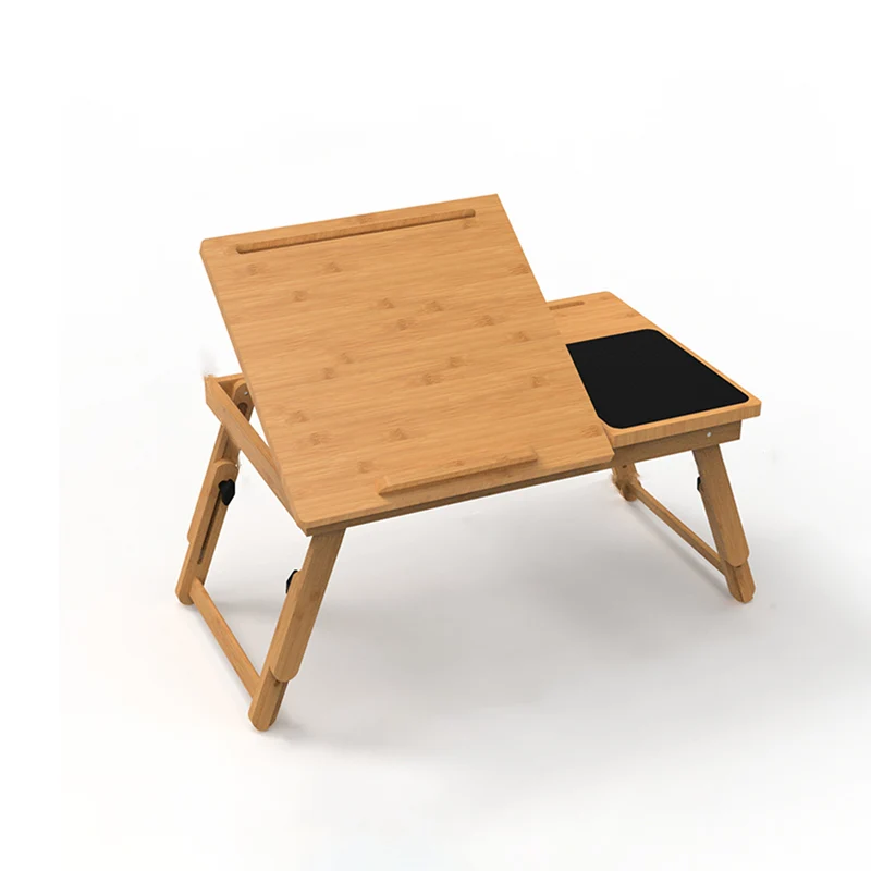 Adjustable Foldable Bamboo Bed Desks - Simplicity Ergonomic Laptop Table For Bedroom & Study