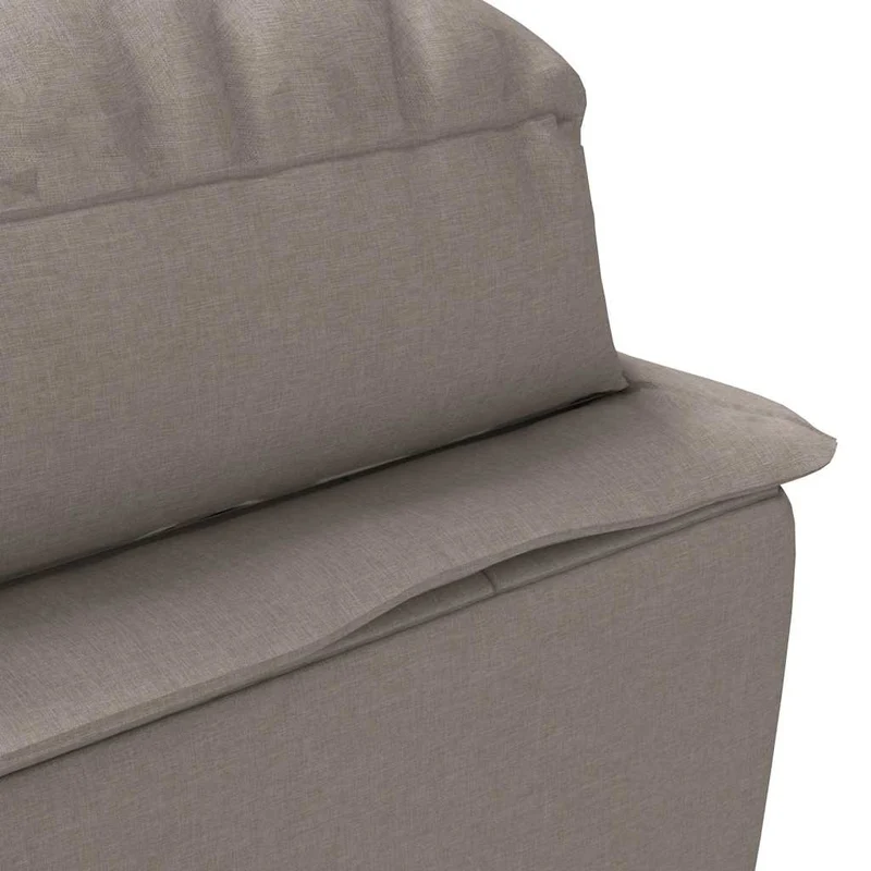 Chaise lounge massagem c/ almofadões tecido cinzento-acastanhado