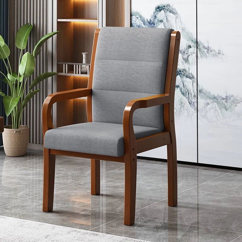 Modern Luxury Rectangular Plywood Rubberwood Fabric PU Leather Chair Backrest Armrest For Living Room