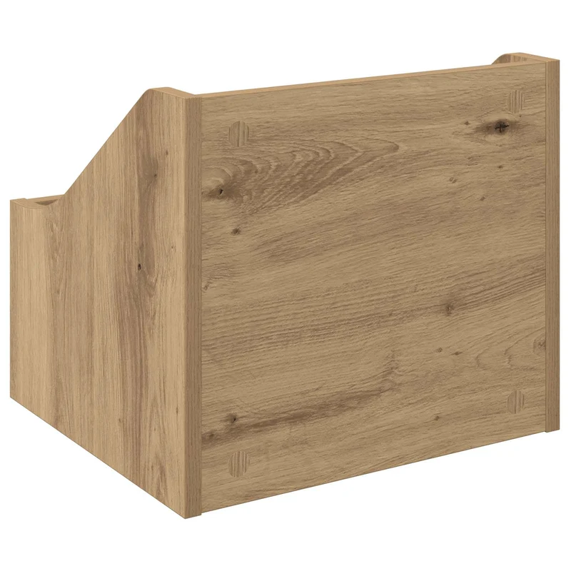 Caixa de Discos LP 2 unid. Carvalho Arttisan 37 x 33 x 32 cm