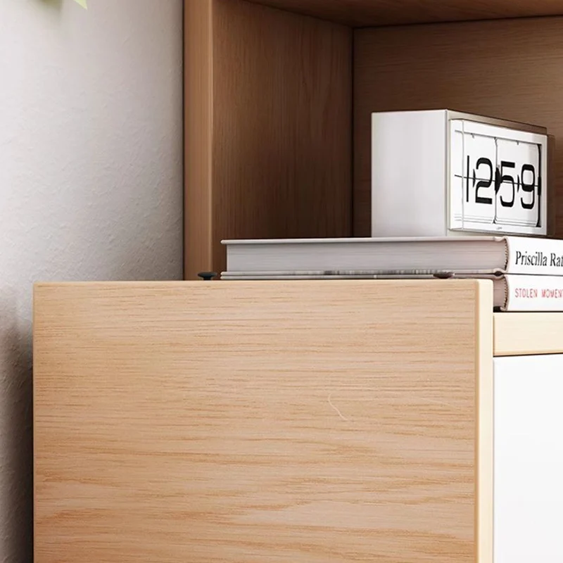 Modern Minimalist Rectangular MDF Bookshelf 3-Tier For Home Office