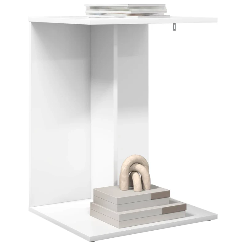 Mesa Lateral Branco 45 x 40 x 62,5 cm Derivados de Madeira