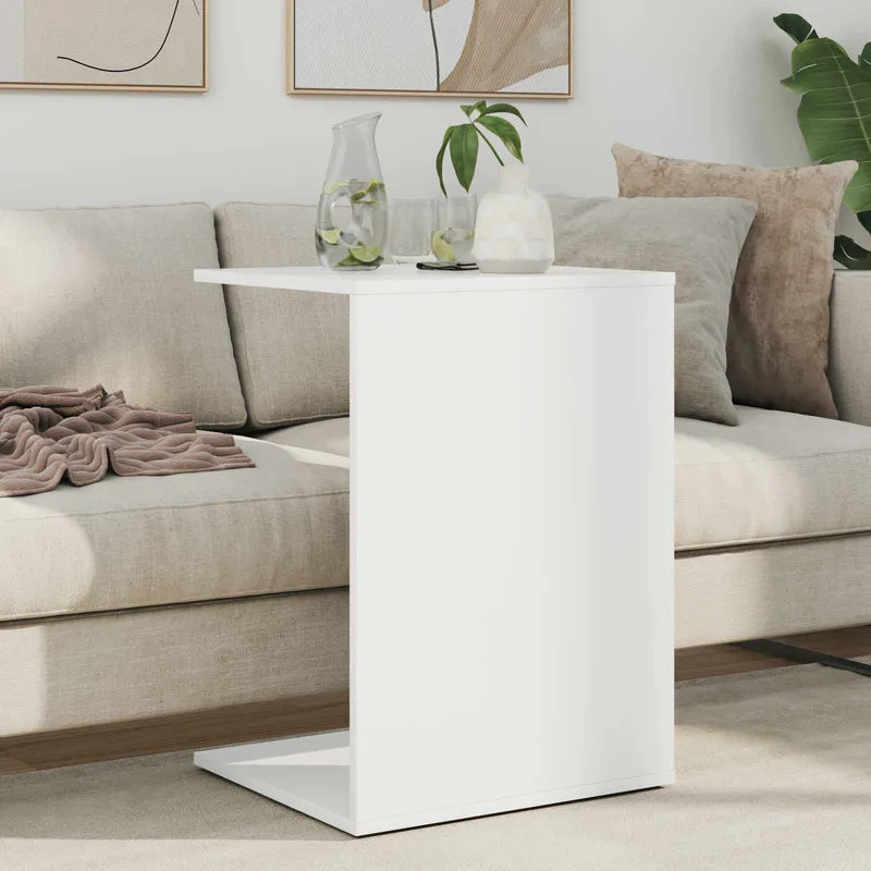 Mesa Lateral Branco 45 x 40 x 62,5 cm Derivados de Madeira