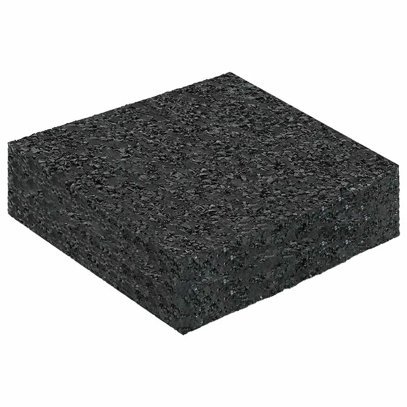 Tapete de Pátio em Granulado de Borracha Preto 9 x 9 x 2 cm