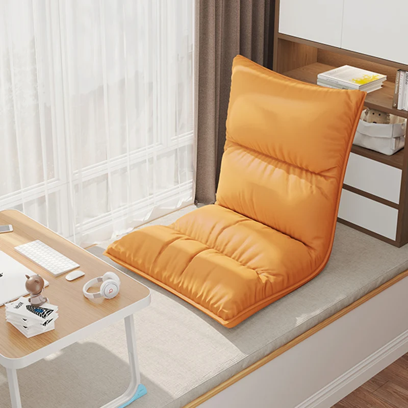 Modern Simplicity Synthetic Fabric Artificial Leather Sponge Cotton Rectangular Adjustable Back Chair Armrest For Bedroom