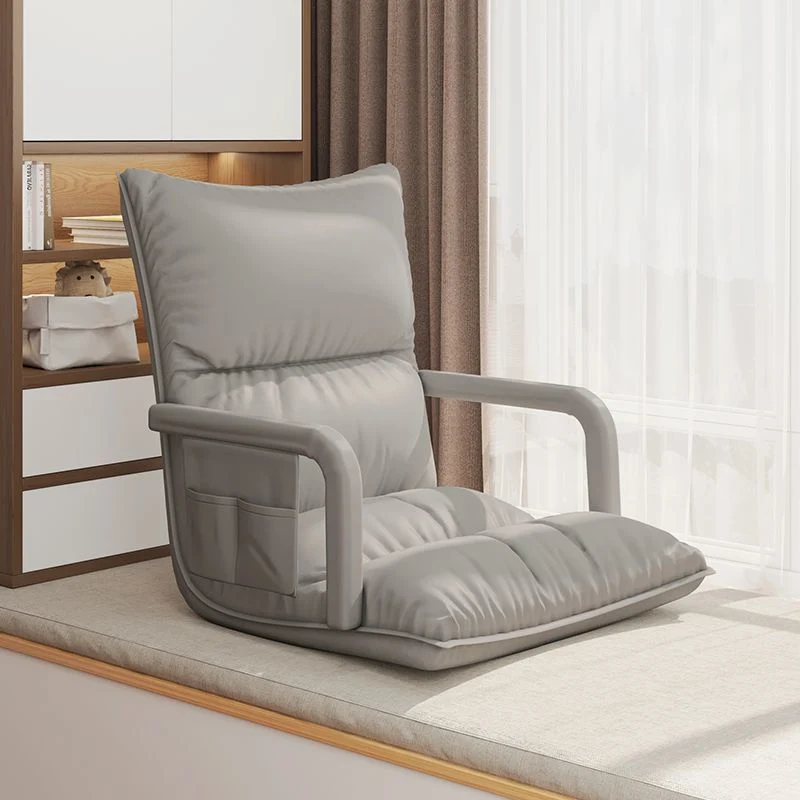 Modern Simplicity Synthetic Fabric Artificial Leather Sponge Cotton Rectangular Adjustable Back Chair Armrest For Bedroom