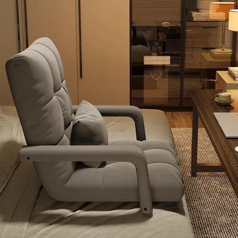 Modern Simplicity Synthetic Fabric Artificial Leather Sponge Cotton Rectangular Adjustable Back Chair Armrest For Bedroom