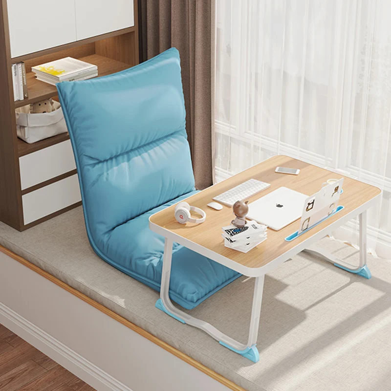 Modern Simplicity Synthetic Fabric Artificial Leather Sponge Cotton Rectangular Adjustable Back Chair Armrest For Bedroom