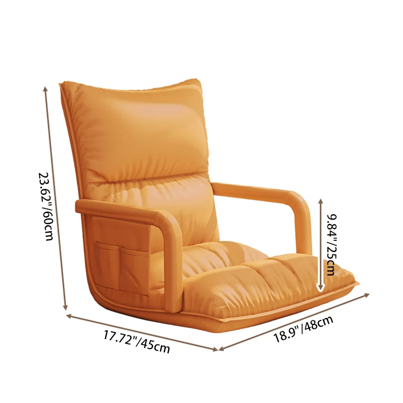 Modern Simplicity Synthetic Fabric Artificial Leather Sponge Cotton Rectangular Adjustable Back Chair Armrest For Bedroom