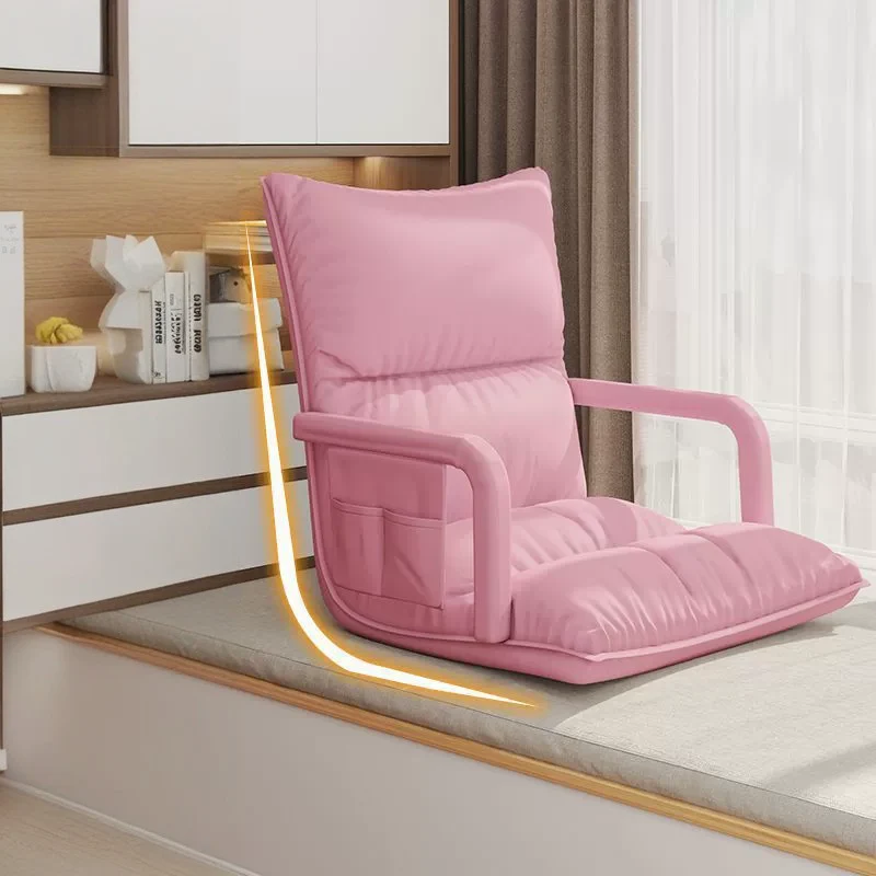 Modern Simplicity Synthetic Fabric Artificial Leather Sponge Cotton Rectangular Adjustable Back Chair Armrest For Bedroom