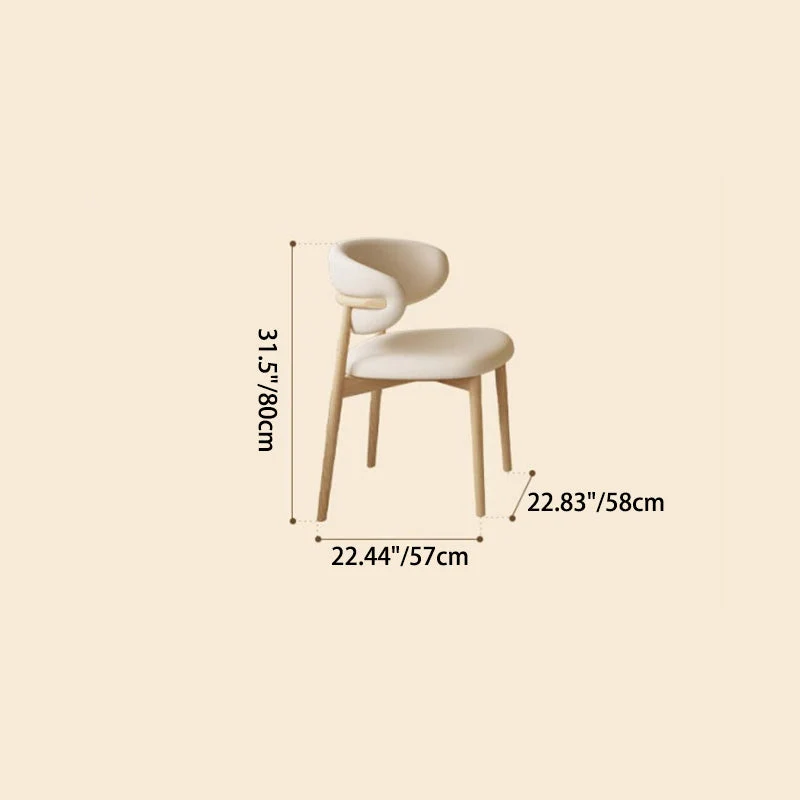 Traditional Japanese Elliptical Oak Wood Cat Scratch Leather Dining Table & Chair Set For 4/6 Seats
