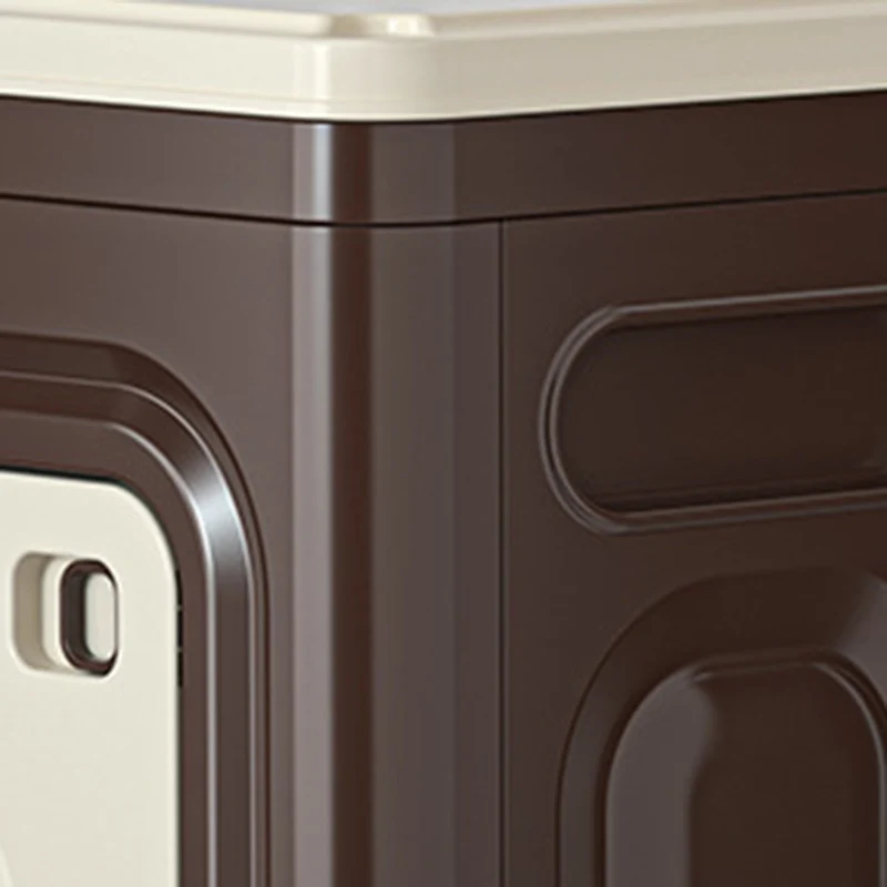 Modern Art Deco Movable Rectangular PP Plastic Foldable Large Capacity Storage Cabinet 1-Cabinet For Living Room & Bedroom