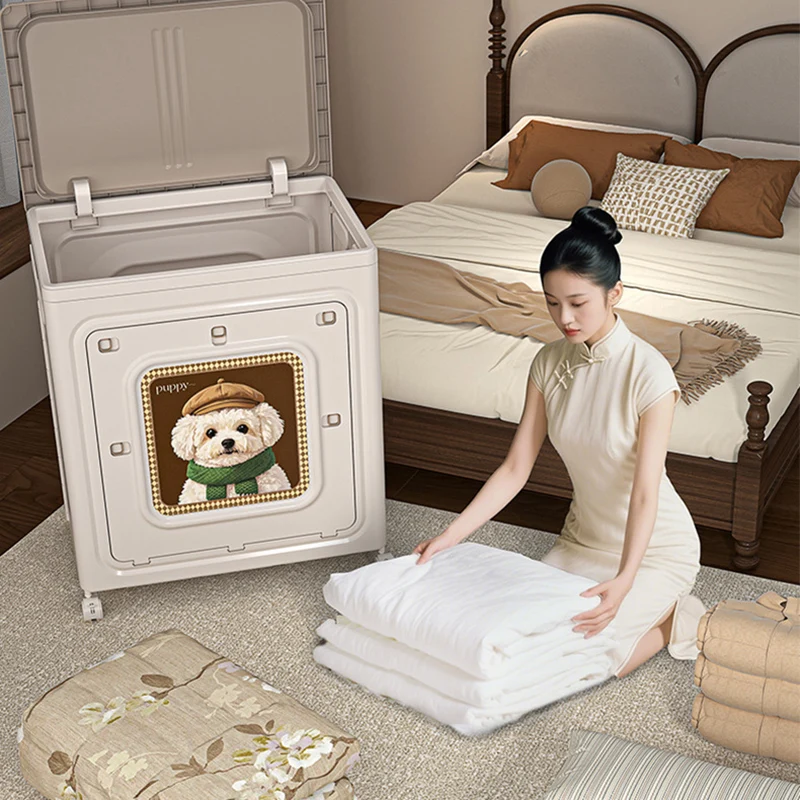 Modern Minimalist Foldable Rectangular PP Plastic Flip-Top Storage Cabinet 1-Cabinet For Bedroom