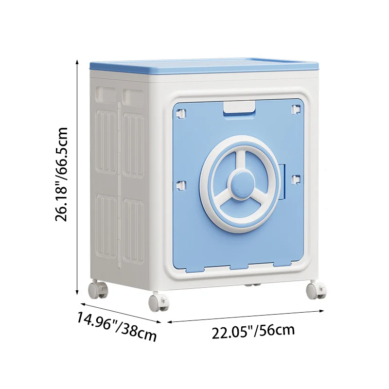 Modern Simplicity Foldable Rectangular PP Plastic Large Capacity Movable Storage Cabinet 1-Cabinet For Bedroom
