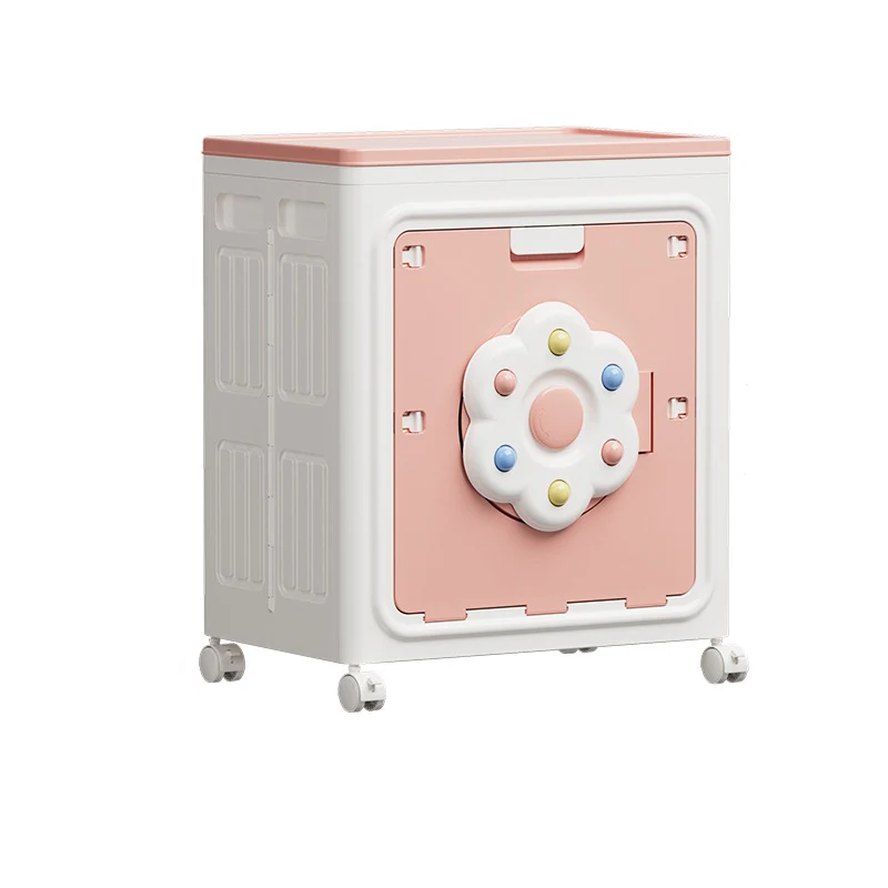 Modern Simplicity Foldable Rectangular PP Plastic Large Capacity Movable Storage Cabinet 1-Cabinet For Bedroom