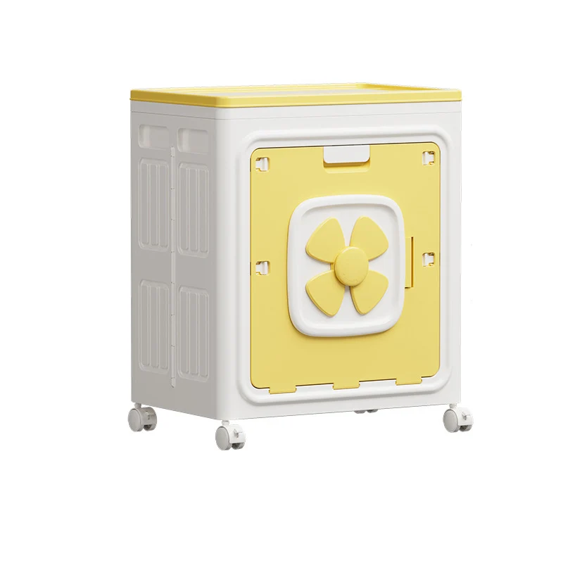 Modern Simplicity Foldable Rectangular PP Plastic Large Capacity Movable Storage Cabinet 1-Cabinet For Bedroom