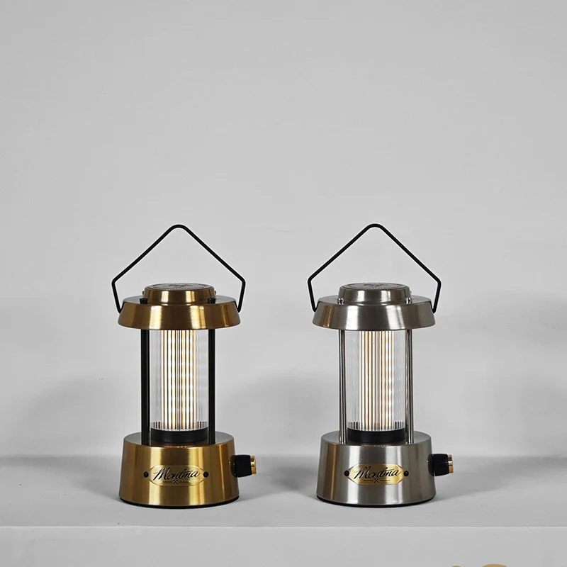 Contemporary Industrial Metal Acrylic Copper Linear USB LED Table Lamp for Home Office