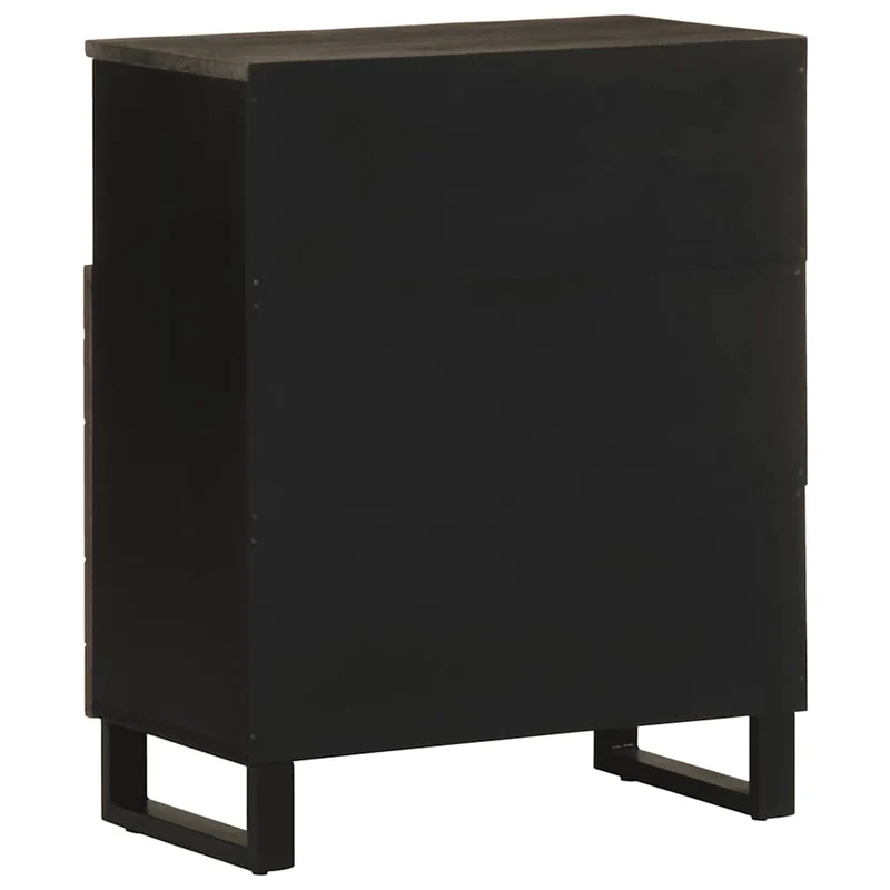 Aparador preto 60x33x75 cm madeira de mangueira maciça