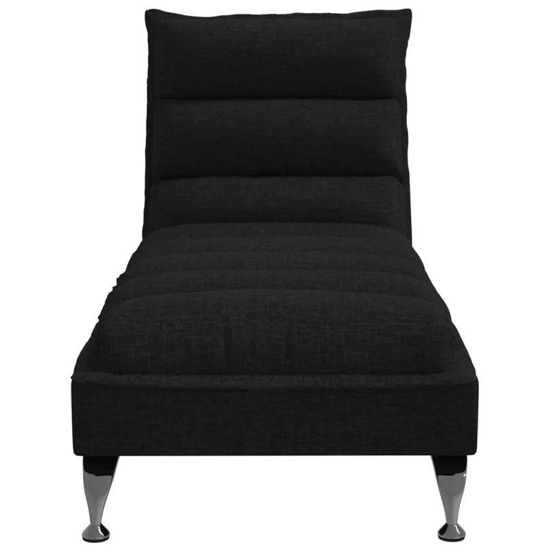 Chaise lounge com almofadões tecido preto