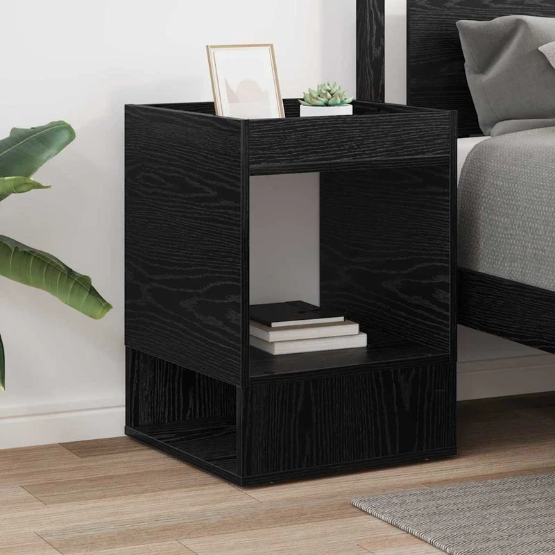 Mesa de apoio Carvalho Preto 40 x 40 x 56 cm