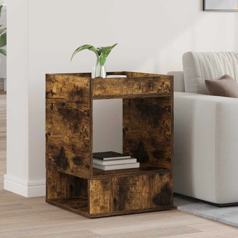 Mesa de apoio Carvalho Defumado 40 x 40 x 56 cm