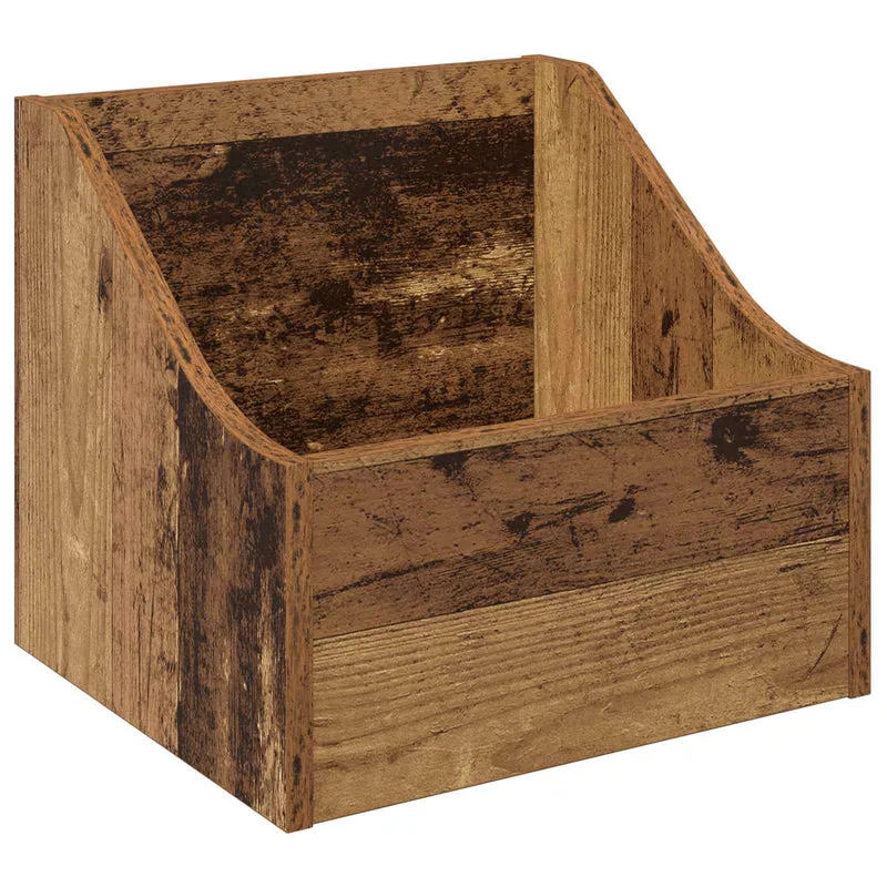 Caixa de Discos LP Madeira antiga 37 x 33 x 32 cm