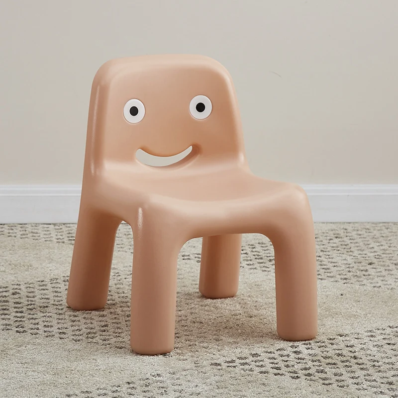 Contemporary Scandinavian Kids Smile Square PE Low Chair Backrest Armless For Living Room