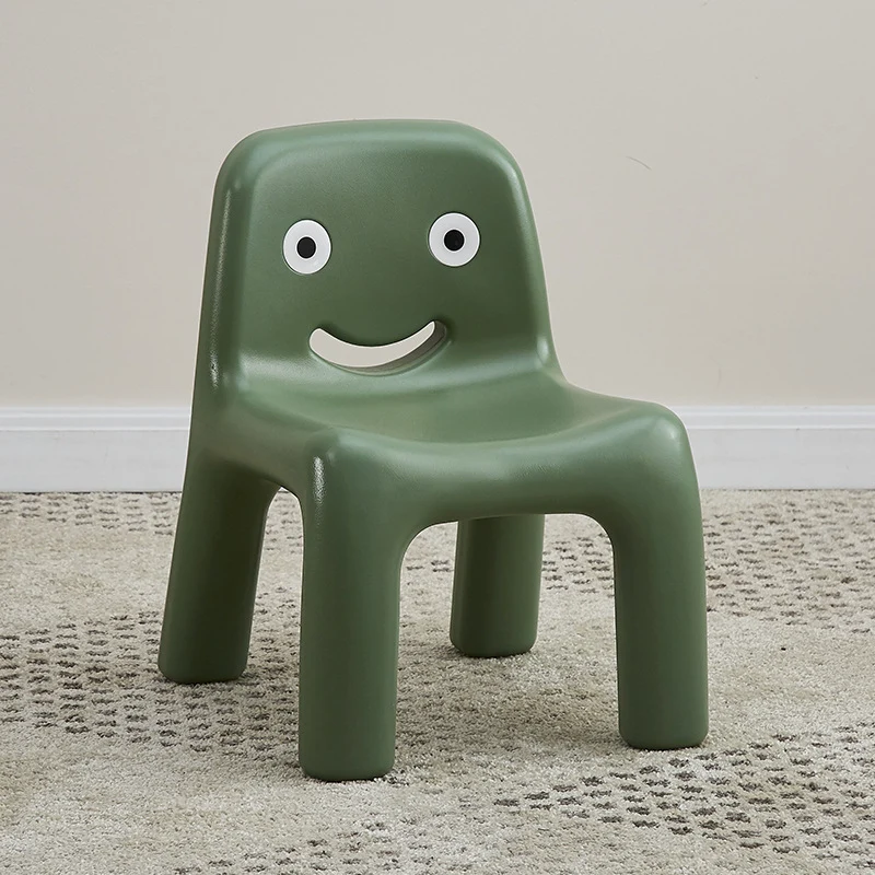 Contemporary Scandinavian Kids Smile Square PE Low Chair Backrest Armless For Living Room
