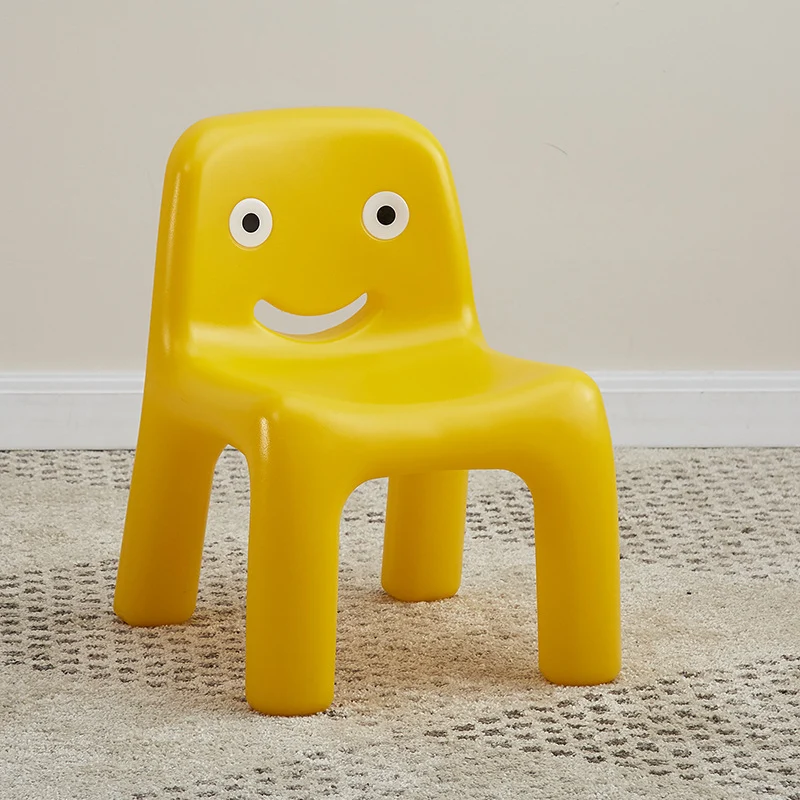 Contemporary Scandinavian Kids Smile Square PE Low Chair Backrest Armless For Living Room
