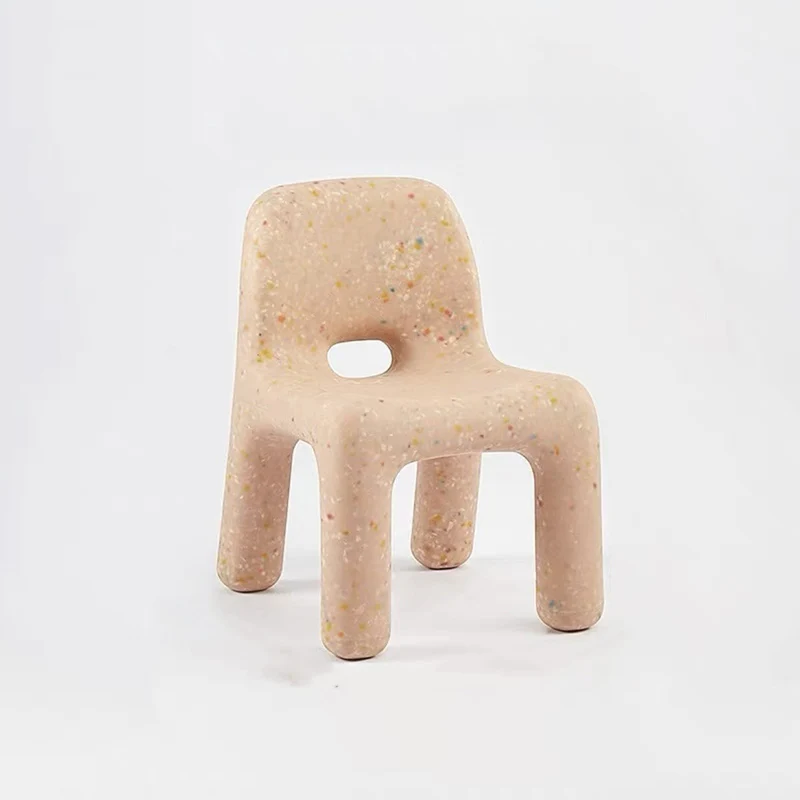 Contemporary Scandinavian Kids Square Starry Sky PE Low Chair Backrest Armless For Study