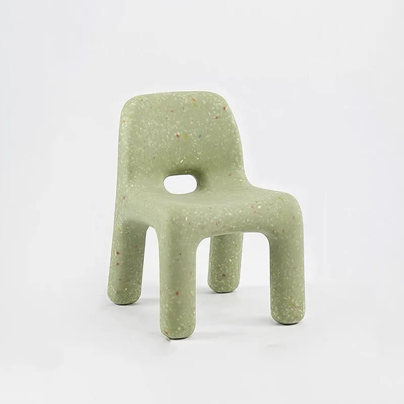 Contemporary Scandinavian Kids Square Starry Sky PE Low Chair Backrest Armless For Study