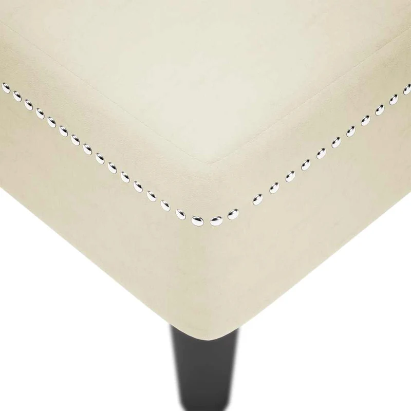 Chaise lounge c/ almofada/apoio de braços direito veludo creme