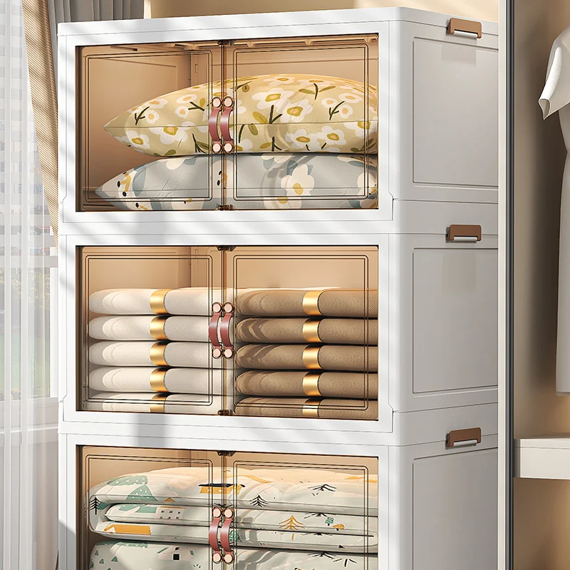 Contemporary Creative PP TPR Textured Square Storage Cabinets 5-Cabinets For Living Room