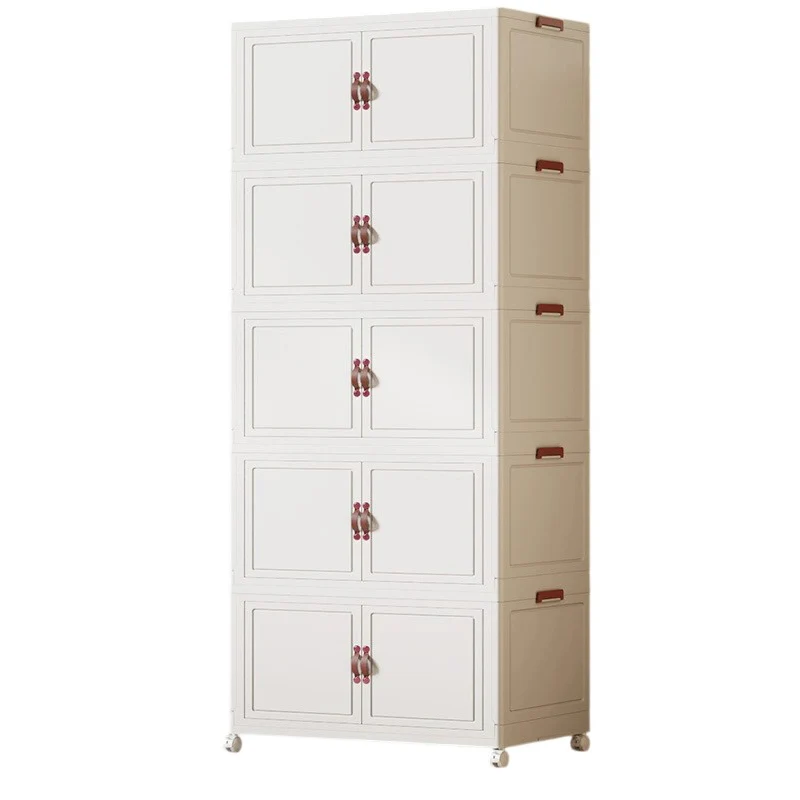 Contemporary Creative PP TPR Textured Square Storage Cabinets 5-Cabinets For Living Room