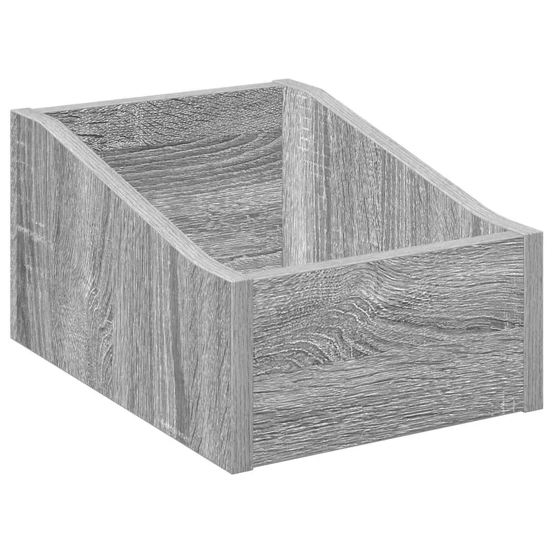 Caixa de Discos LP Sonoma cinzento 23 x 33 x 16 cm