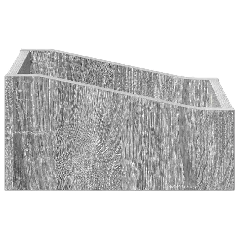 Caixa de Discos LP Sonoma cinzento 23 x 33 x 16 cm