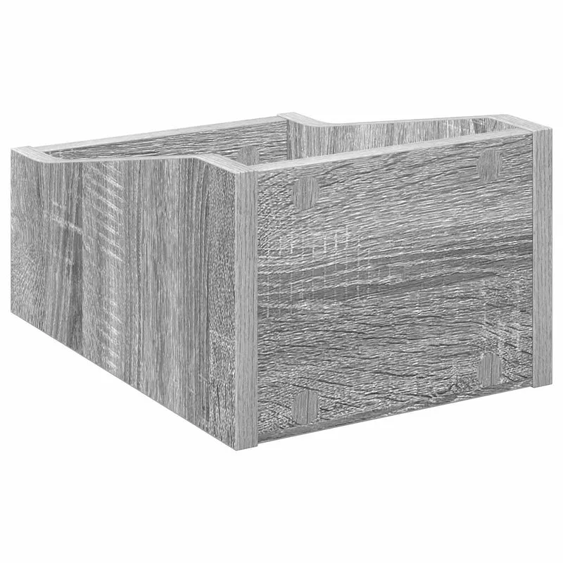 Caixa de Discos LP Sonoma cinzento 23 x 33 x 16 cm