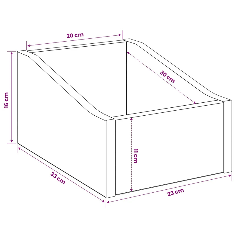 Caixa de Discos LP Sonoma cinzento 23 x 33 x 16 cm