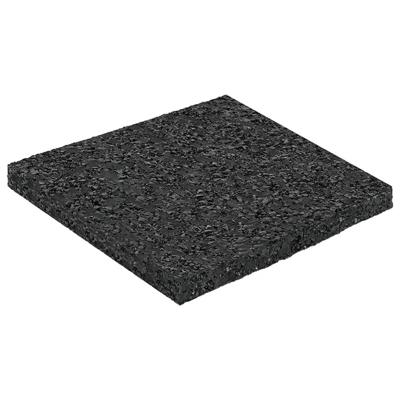 Tapete de Pátio em Granulado de Borracha Preto 9 x 9 x 0,6 cm