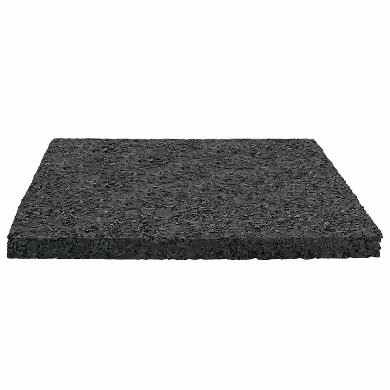 Tapete de Pátio em Granulado de Borracha Preto 9 x 9 x 0,6 cm