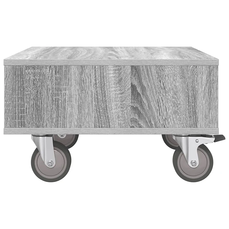 Mesa Lateral com Rodas Cinzento Sonoma 50,5 x 50 x 30 cm