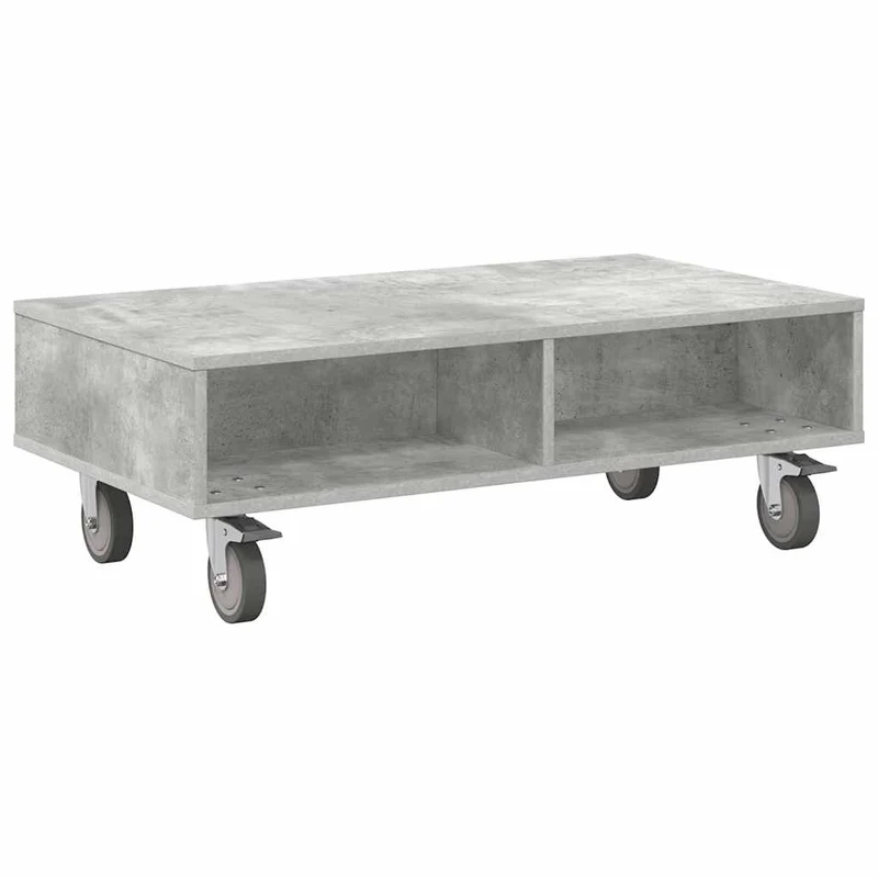 Mesa Lateral com Rodas Cinzento 90 x 50 x 30 cm