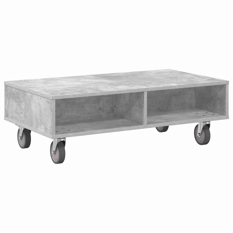 Mesa Lateral com Rodas Cinzento 90 x 50 x 30 cm